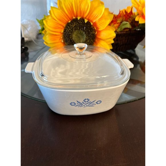 Corningware Other - 2.5 QT VTG Corning Ware Blue Cornflower P-2 1/2-B Casserole Dish + Lid c-5